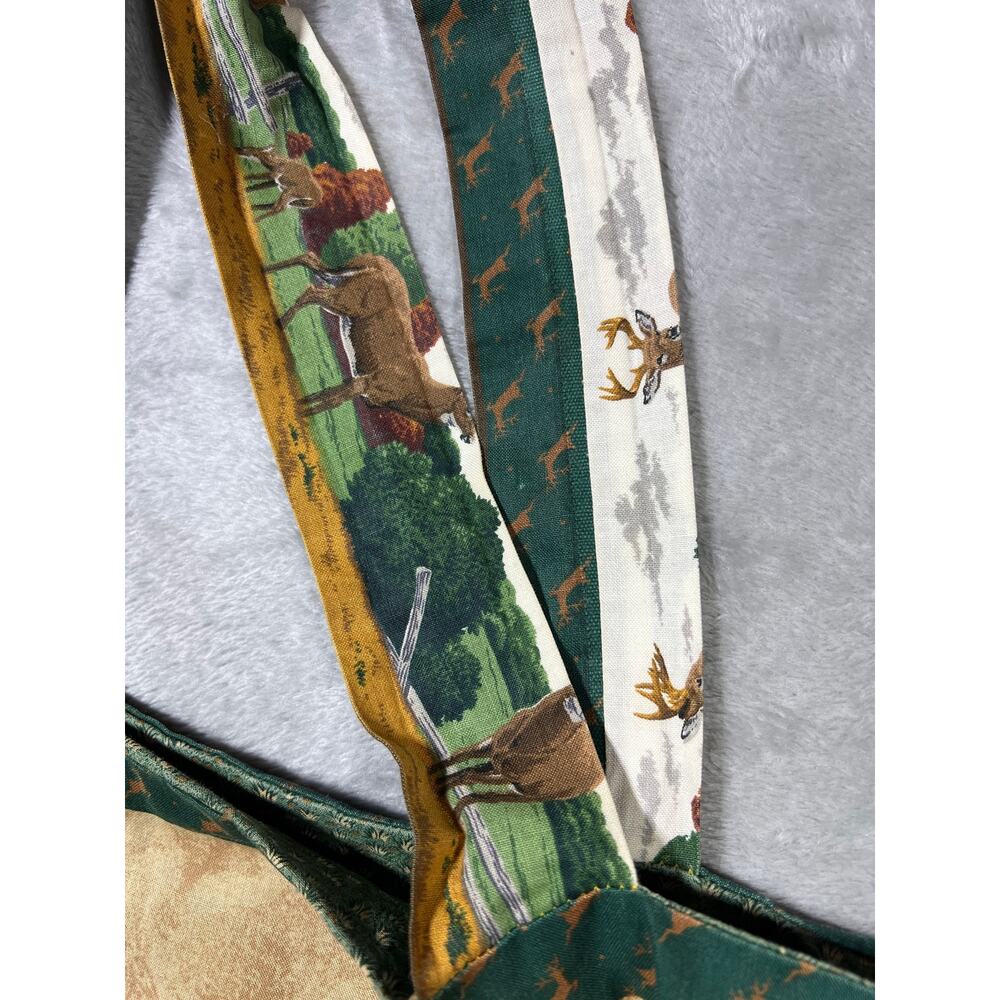 Handmade Deer Outdoors Print Tote Bag Nature Forest Shoulder Bag Canvas Style - Picture 5 of 10